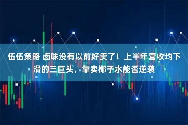 伍伍策略 卤味没有以前好卖了！上半年营收均下滑的三巨头，靠卖椰子水能否逆袭