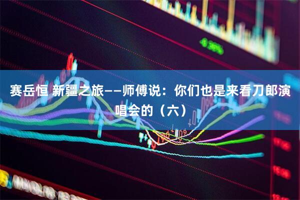 赛岳恒 新疆之旅——师傅说：你们也是来看刀郎演唱会的（六）